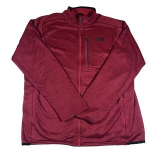 The North Face Canyonland Full Zip Red Pulloever Fleece Men's Size XL
